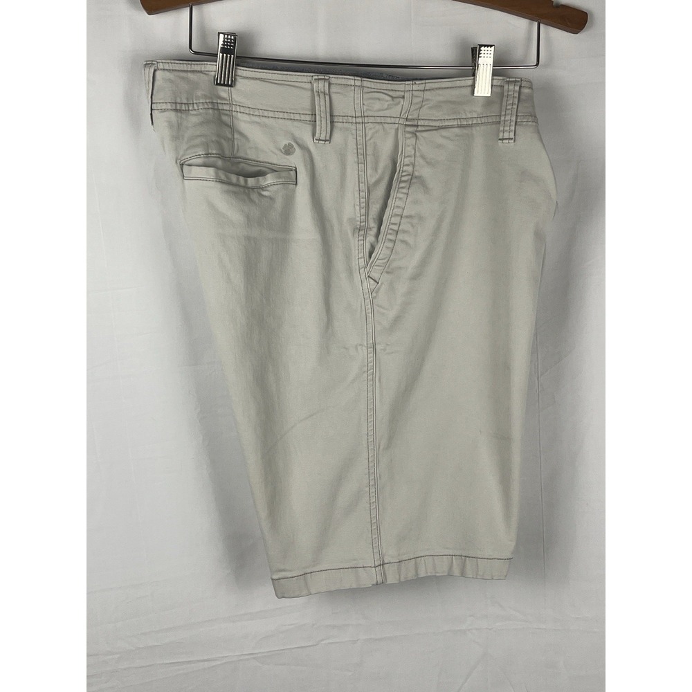 Lucky Brand Saturday Stretch Shorts Mens 33 Khaki Excellent Flat Front Chino